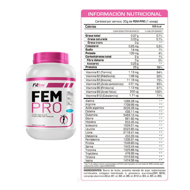 Fem Pro 1.1 Kg (32 Serv.) - Chocolate — foto 2