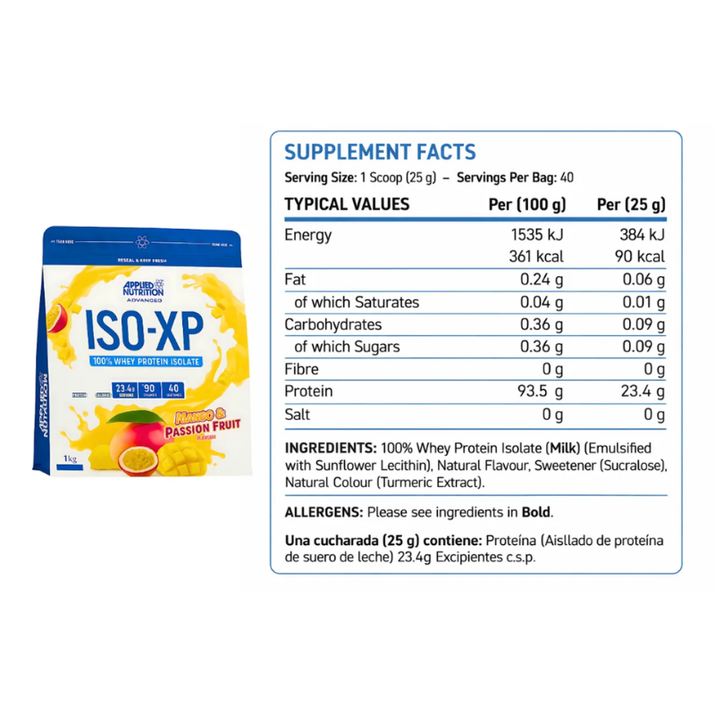 ISO XP 1 Kg (40 Serv.) - Mango & Passion Fruit — foto 2