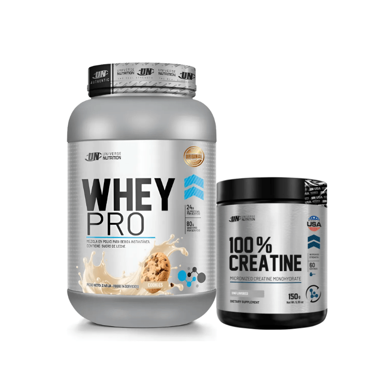 Whey Pro 1.1 Kg + Creatina UN 150g (60 Serv.) Whey Pro 1.1 Kg + Creatina UN 150g (60 Serv.)