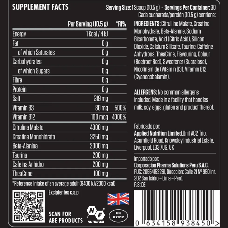 Pre Entreno ABE (30 Serv.) - Sour Gummy Bear — foto 2