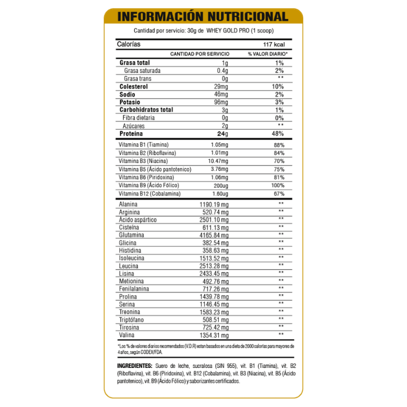 Whey Gold Pro 2.5 Kg (5.5 Lb) — foto 3